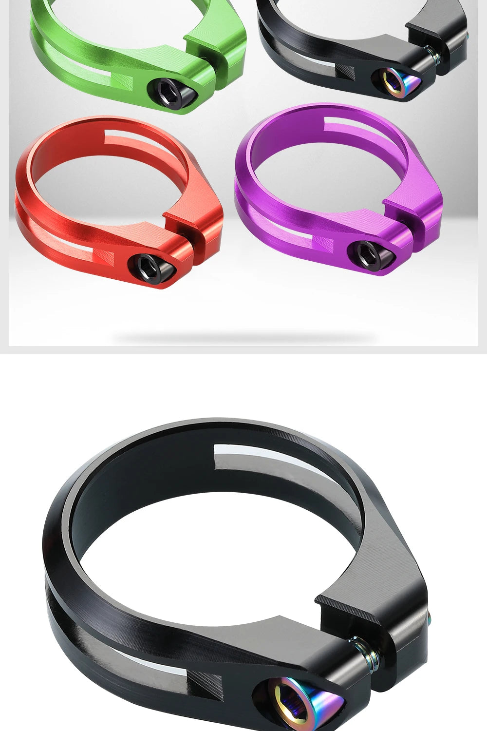 Ryet Ultralight Bike Bicycle Seat Post Clamp CNC Aluminum Alloy Cycling Saddle Seat Post Clamp for 27.2/30.8/31.6mm Bicycle Part