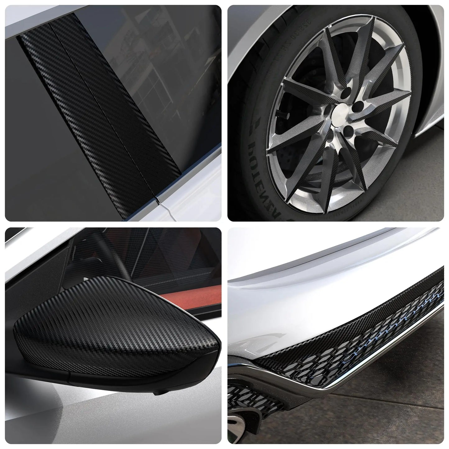 1-10m Nano Carbon Fiber Car 3D Tape Sticker Door Mirror Paste Protector Strip DIY Protection Protective Film Waterproof Adhesive
