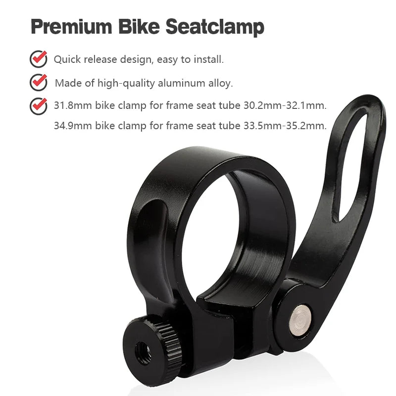 Bike Seat Post Clamp Quick Release Aluminum Alloy Bicycle Seatpost Saddle Lock MTB 31.8mm 34.9mm Cycling Accessories
