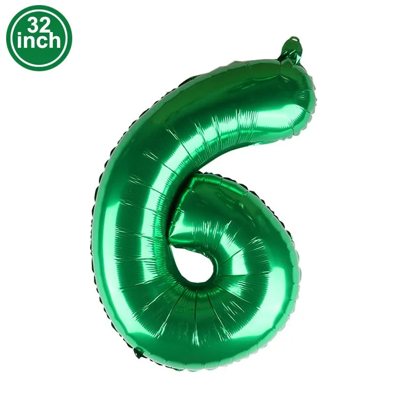 Multi Color Large Numbers 6 Balloon 32Inch 1 2 3 4 5 6 7 8 9 Birthday Ball Red Digit Bachelorette Balloons Figure Golob Balloons