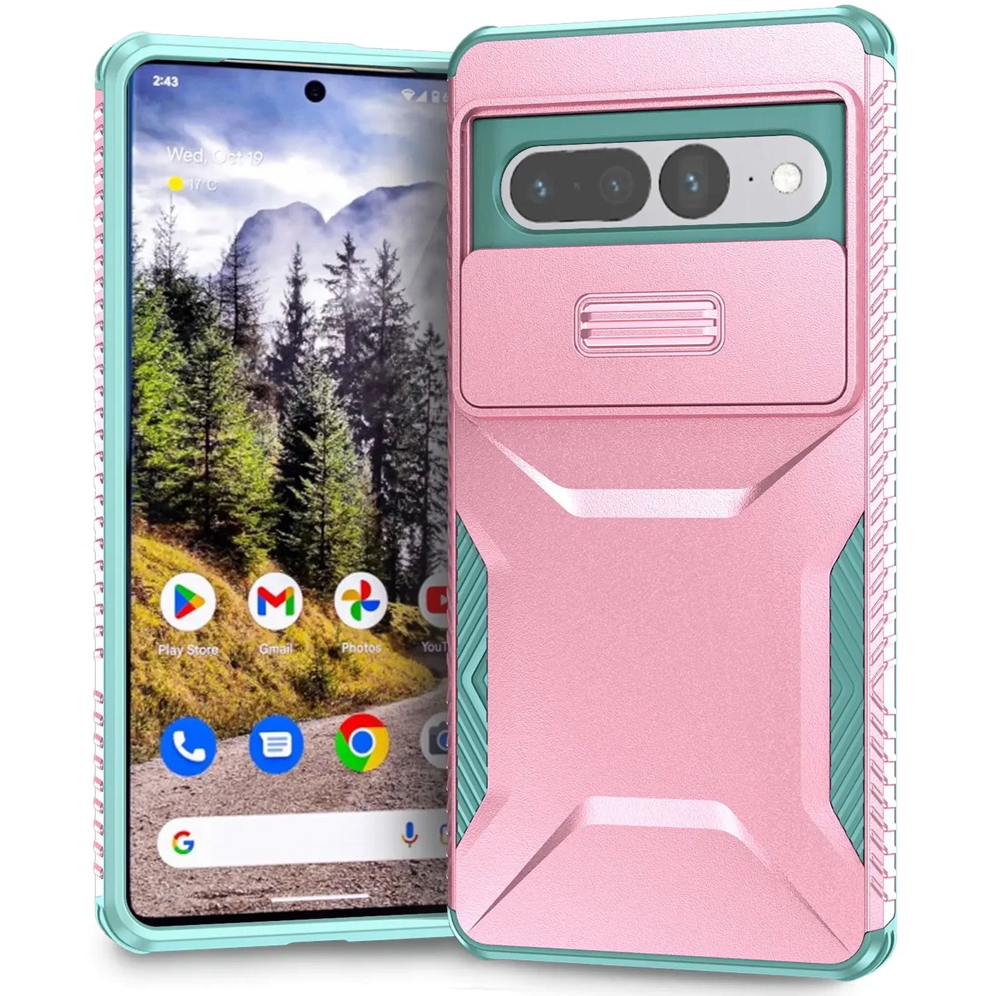 Military-grade Anti-fall and Anti-slip Camera Lens Slide Out Phone Case for Pixel 7 7PRO 7A 8 8PRO 8A 9/9PRO 9PRO XL Hard shell