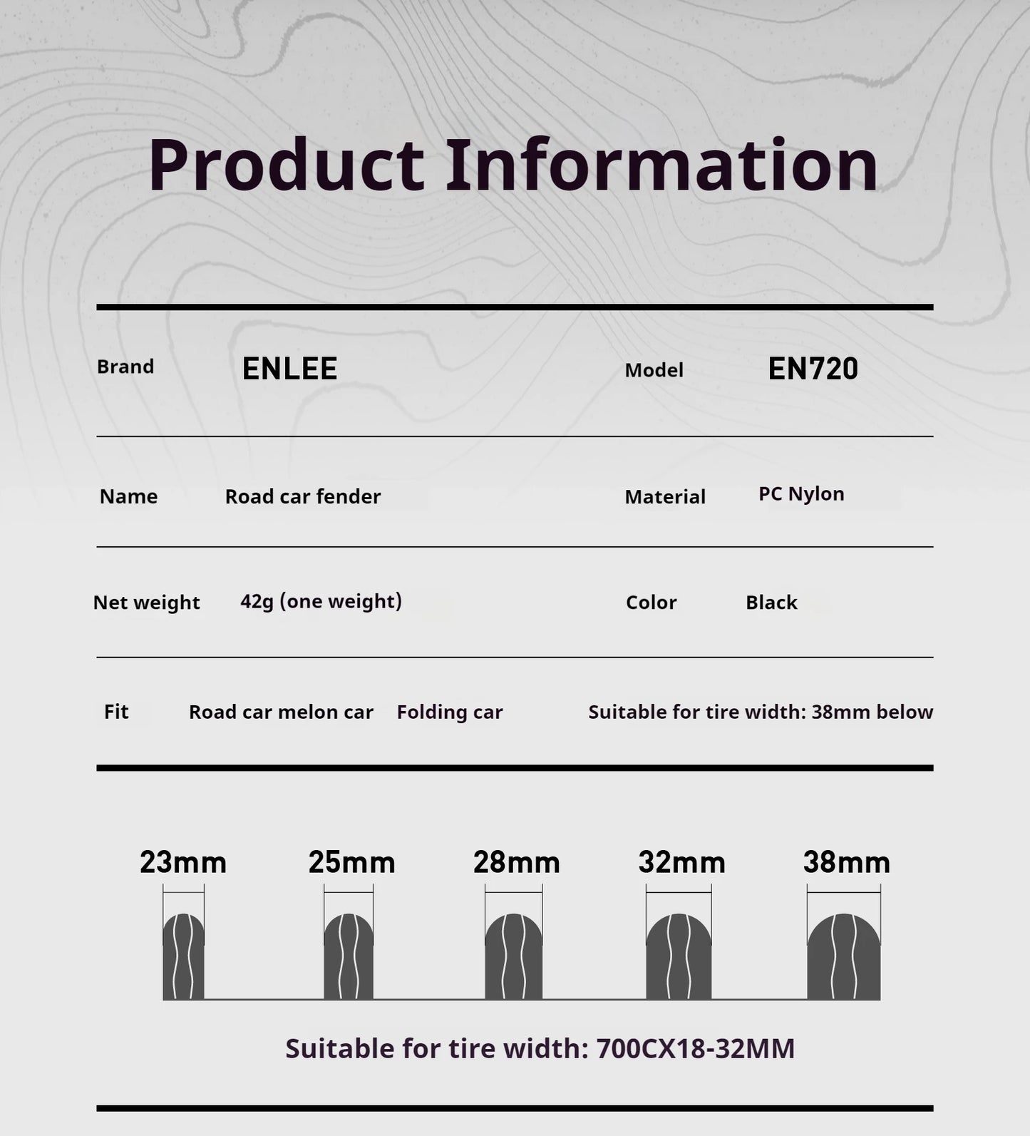 ENLEE Bicycle Fenders Front/Rear Tire Wheel Fenders Mudguard MTB Mountain Bike Road Cycling Fix Gear Accessories