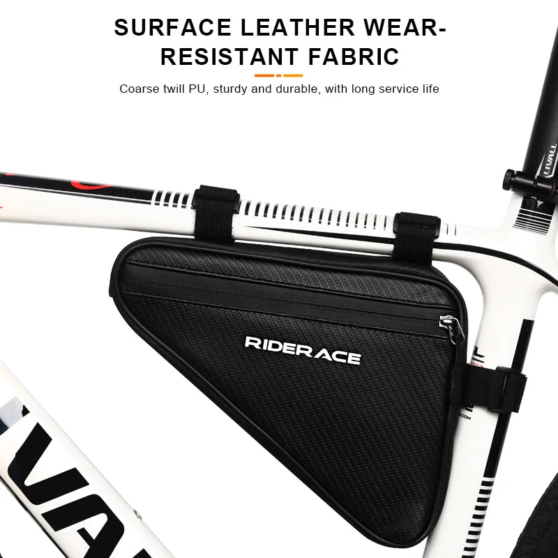 RIDERACE Waterproof Cycling Tube Bags 1.5L MTB Road Bike Triangle Bag Cycling Frame Front Bags Repair Tools Pannier Bicycle Bag