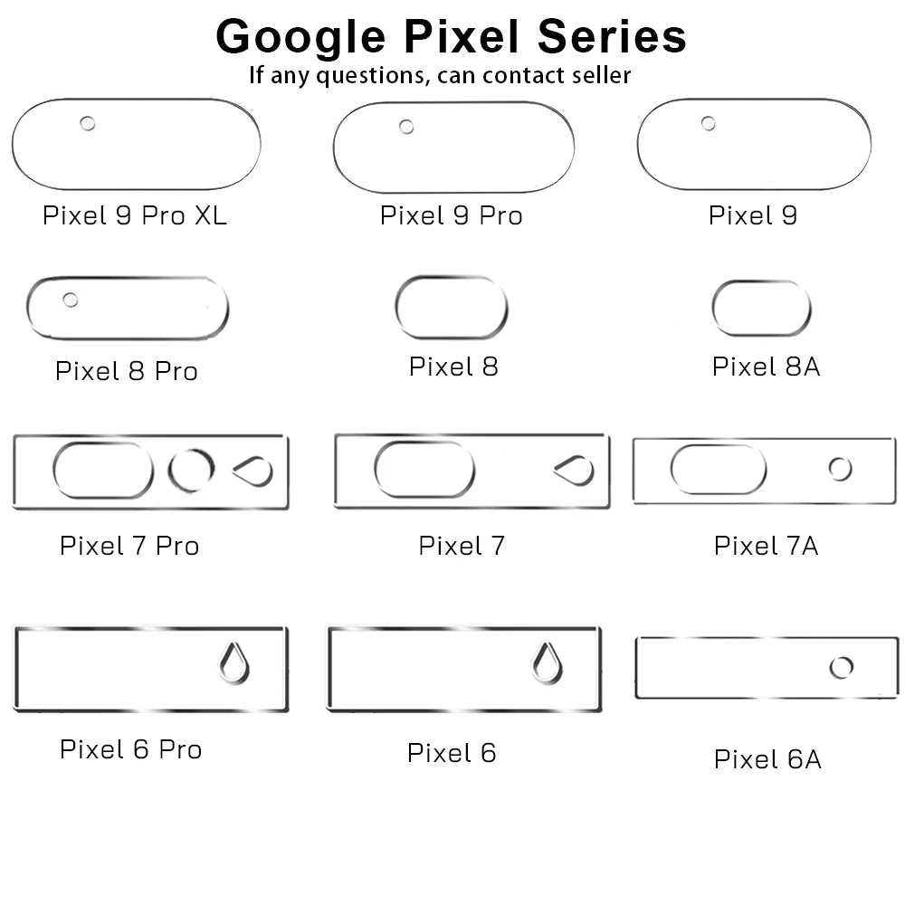 Camera Protective Glass For Pixel 9 Pro XL, 9 Pro, 9, 8, 8A, 7A, 6A, 6, 7, 7 Pro, 8 Pro Crystal lens Glass Protector