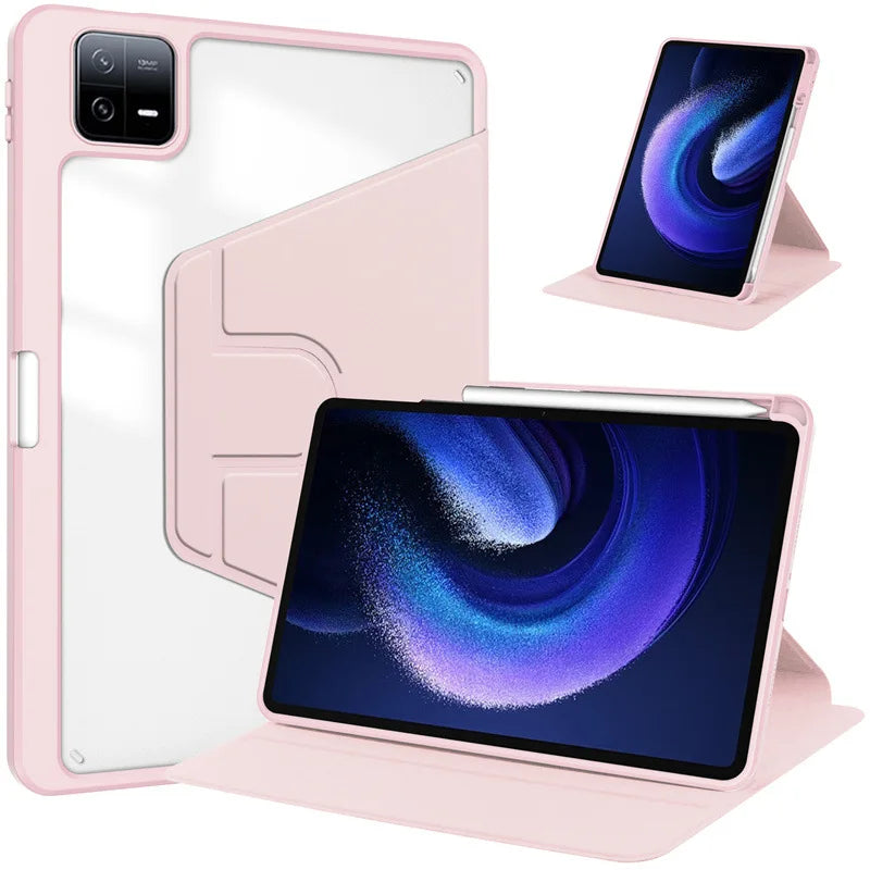 Shockproof Smart Case For Xiaoxin Pad 2024 11pro 12.7 2025 Funda Lenovo Tab M11 TB-330FU TB-331FC Rotation Cover With Pen holder