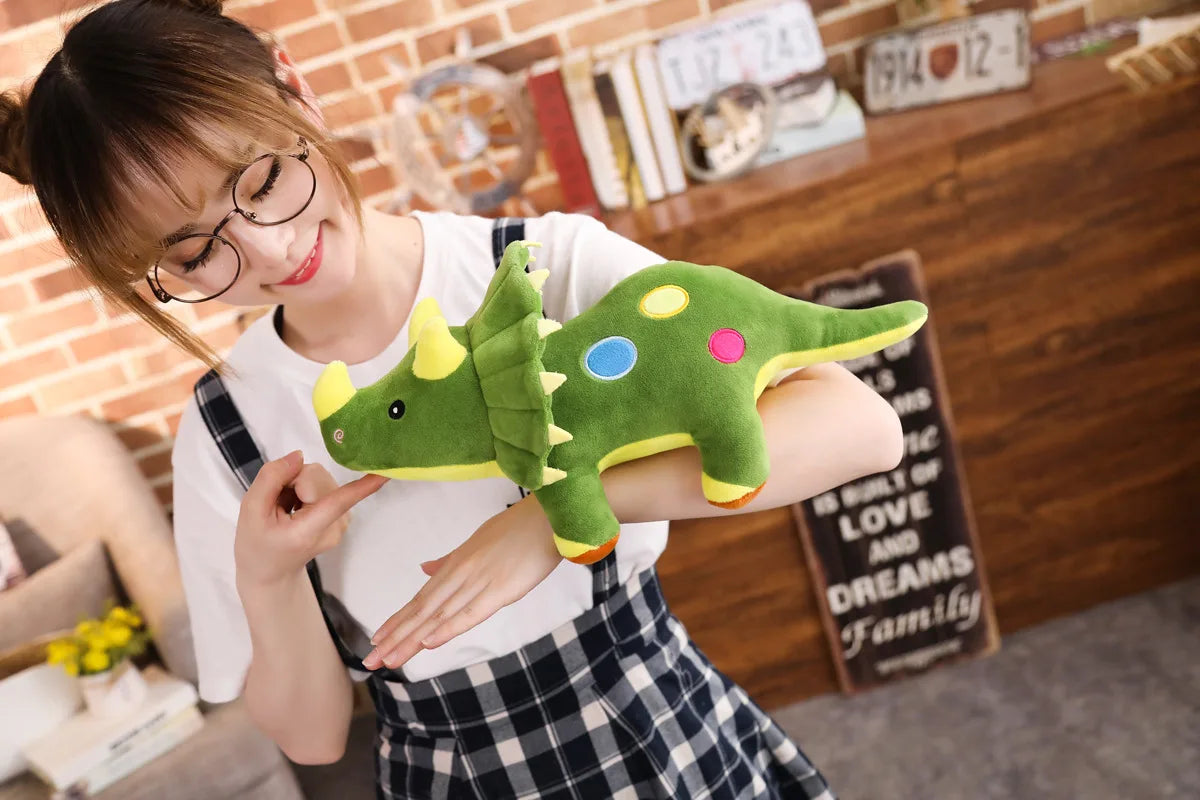 Creative Big Plush Soft Triceratops Stegosaurus Plush Toy Dinosaur Doll Stuffed Toy Kids Dinosaurs Toy Birthday Gifts