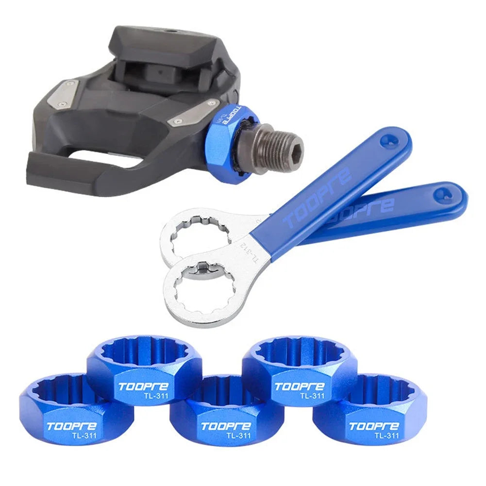 TOOPRE Bicycle Pedal Disassembly Tools Mountain Road Bike Lock Pedal Axle Spindle Shaft Installation Removal for 10-teeth Pedals