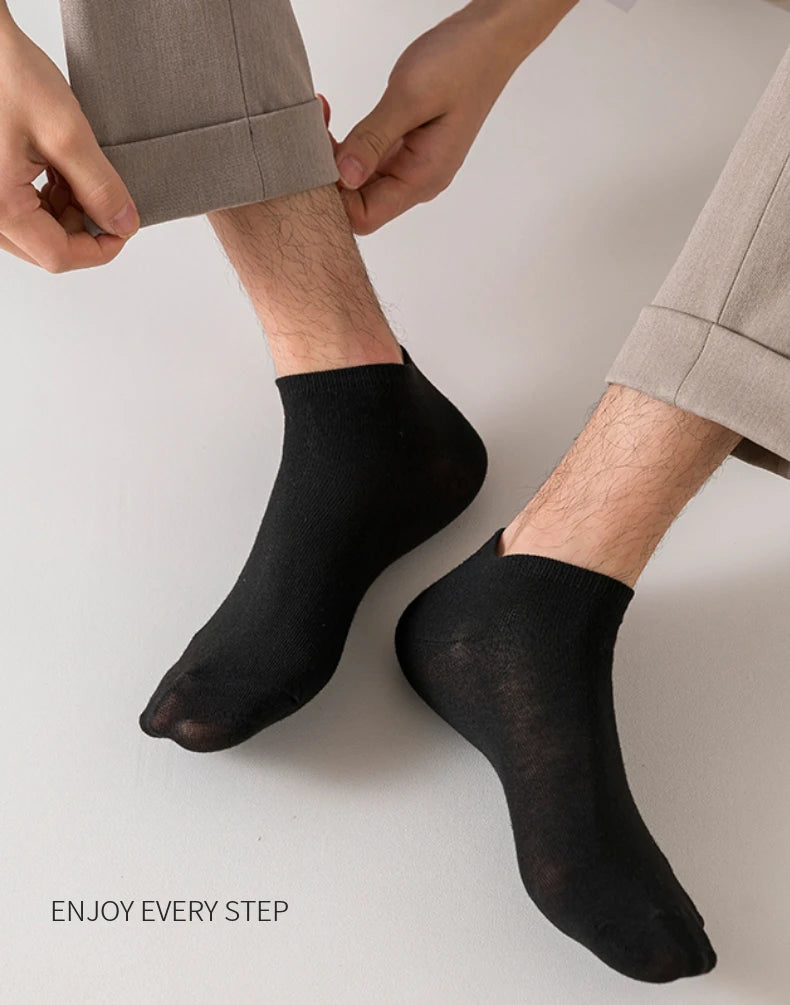 5/6/7/10 Pairs Women/Men Boat Socks Invisible Low Cut Silicone Non-slip Summer No-show Ankle Socks Solid Color Casual Breathable