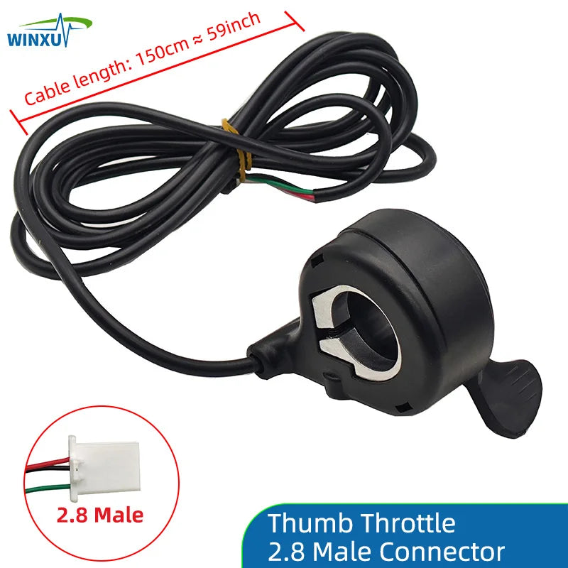 Electric Bicycle Throttle Speed Regulator Non-Display Speed Control Thumb Throttle Accelerator E-Bike Scooter Accessories