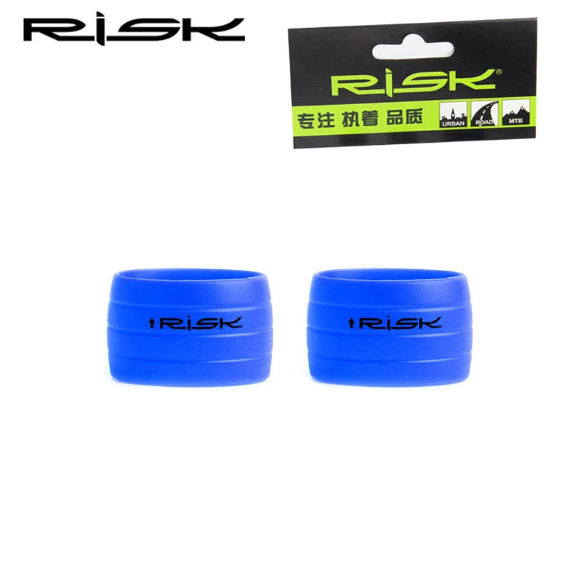Risk 1 Pair Road Bike Handlebar Strap Fixed Ring, Silicone Non-Slip Bicycle Handlebar Tape Fixing Ring, Anti-Slip Rubber Sleeve