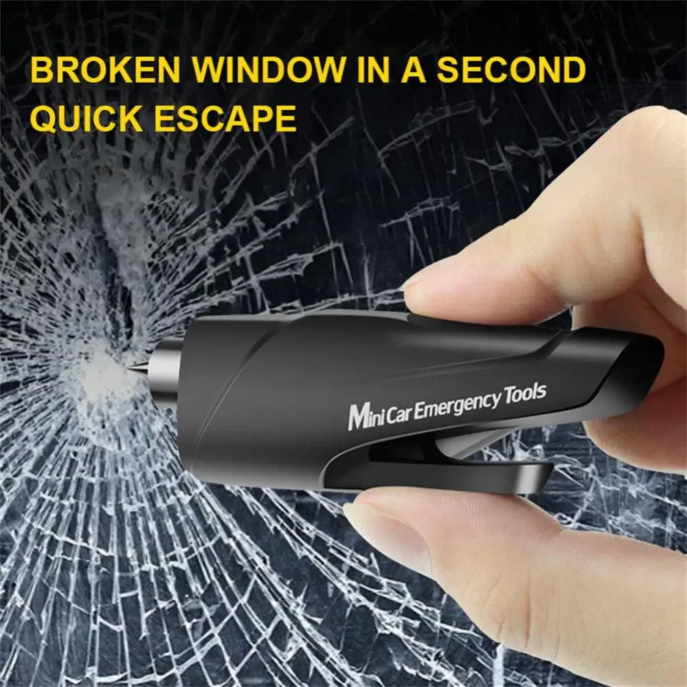 Car Emergency Hammer Alloy Mutifunction Emergency Windows Glass Breaker Safety Belt Cutter Keychain Self Rescue Tool