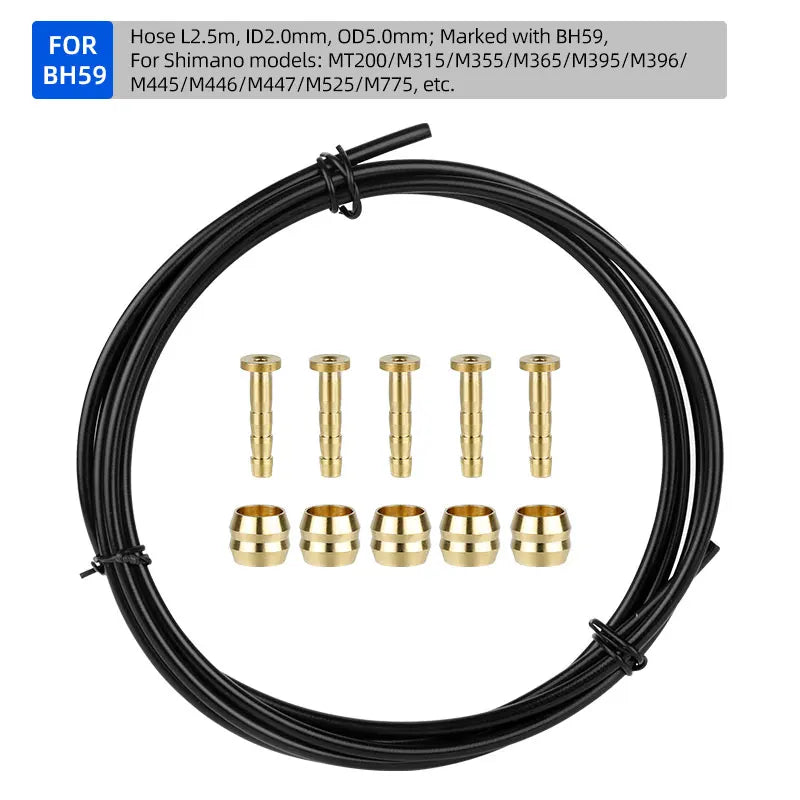 2500mm Bicycle Hydraulic Disc Brake Hose for Shimano BH59 BH90 Sram Magura Tektro 3 Layers Oil Tube Pipe Cycle Brake Replacement