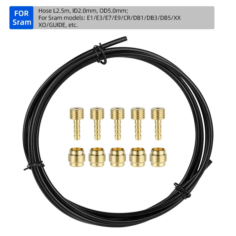 2500mm Bicycle Hydraulic Disc Brake Hose for Shimano BH59 BH90 Sram Magura Tektro 3 Layers Oil Tube Pipe Cycle Brake Replacement