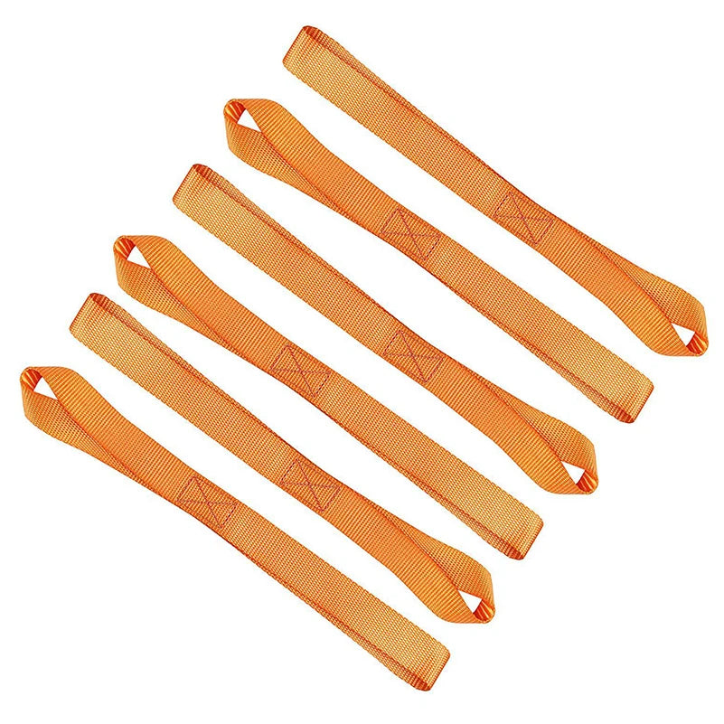 6pcs 15.9inch/40.5cm Soft Loop Tie Down Straps For Securing Cargo ATV UTV Motorcycles Scooters Dirt Bikes Lawn Garden Equipment
