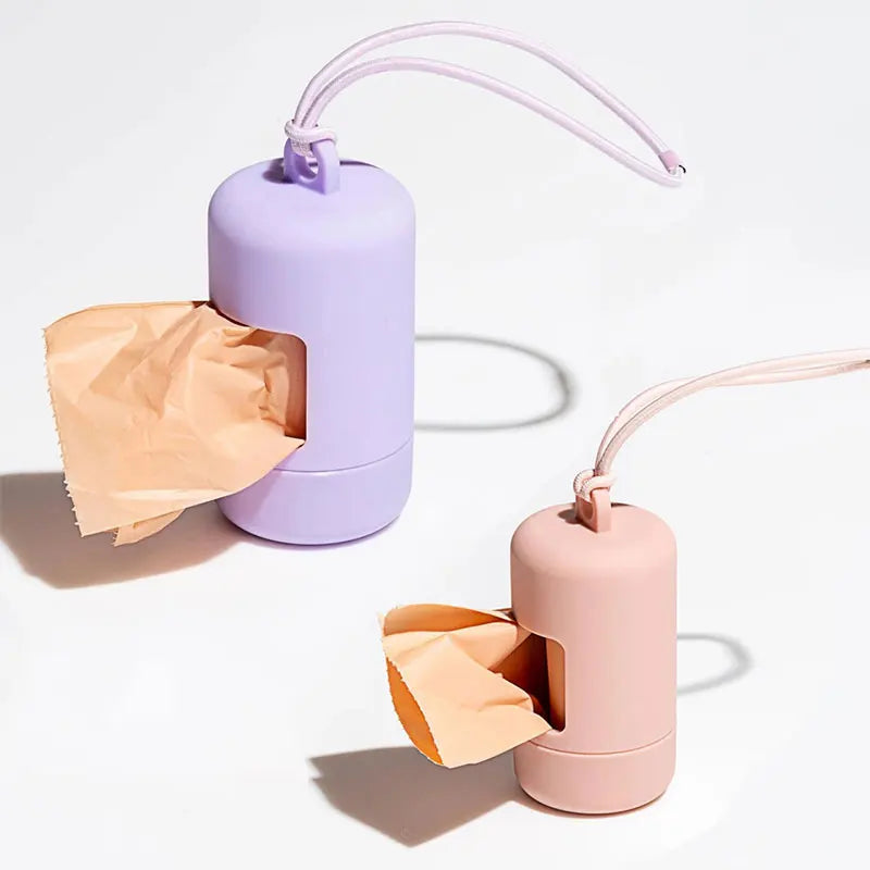 New Dog Poop Bags Dispenser Carrier Portable Pet Waste Bag Dispenser Stylish Dog Plastic Garbage Holder Pet Cleaning Supplies