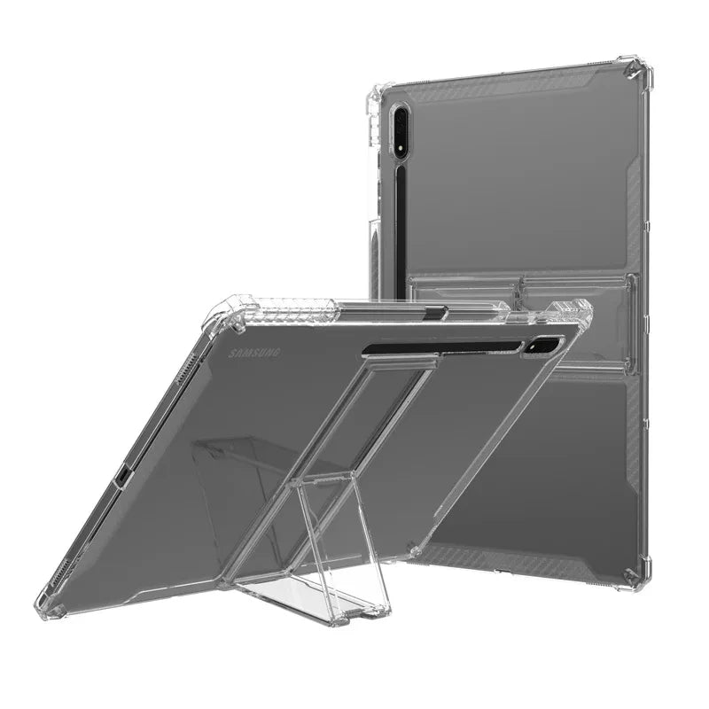 Airbags Shockproof TPU Cover For Samsung Galaxy Tab S10 Ultra S9 FE S8 Plus S7 14.6 12.4 11 Pencil Holder Case with Kickstand
