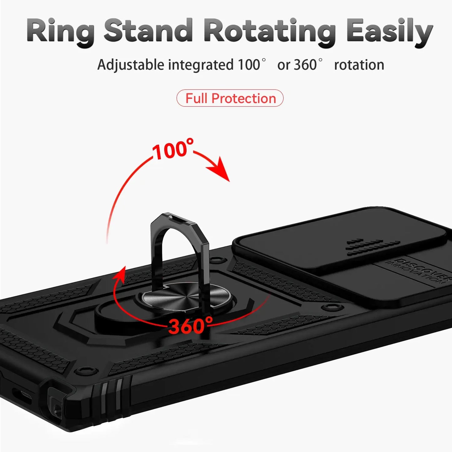 For Samsung Galaxy S24 Ultra Case Coque Fundas Slide Lens Magnetic Holder Back Bumper Samsung S23 S24 S22 S21 Plus Ultra Cover