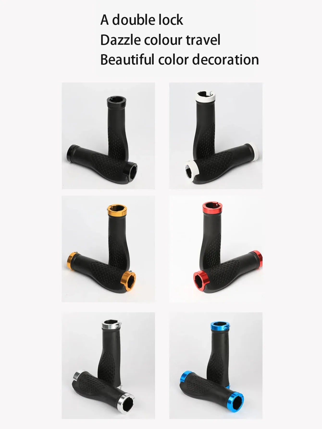 Anti Skid Rubber Bicycle Grips Mountain Bike Lock On Bicycle Handlebars Grips 2.5cm MTB Road Cycling Skid Proof Grips