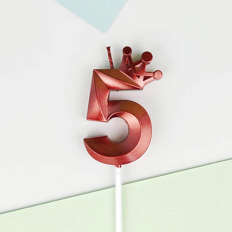 Happy Birthday Cake Crown Digital Candle Crown Children's Party Decoration Ornaments Opera Digital Celebration Candle