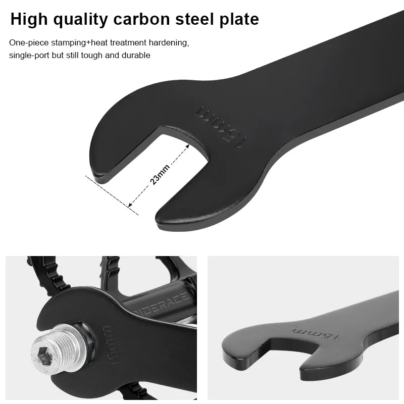 Bicycle Pedal Wrench Extra Long Handle MTB Road Mountain Bike Pedals Install Remover Removal Replace Repair Tool Spanner 15mm