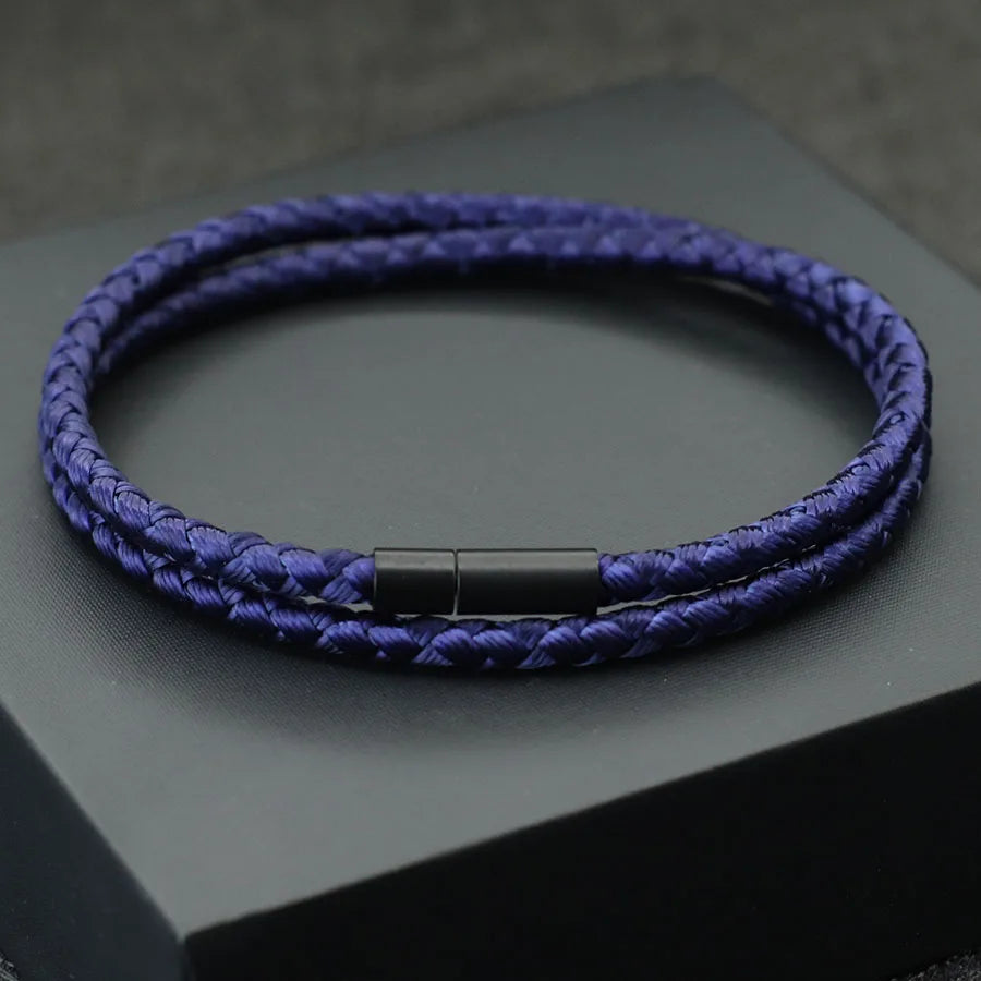 2025 New Simple Style Keel Rope Bracelet For Men Bilayer Wrap Braslet Bangle Homme Nautical Braclet Gifts For Him Pulseria Joias
