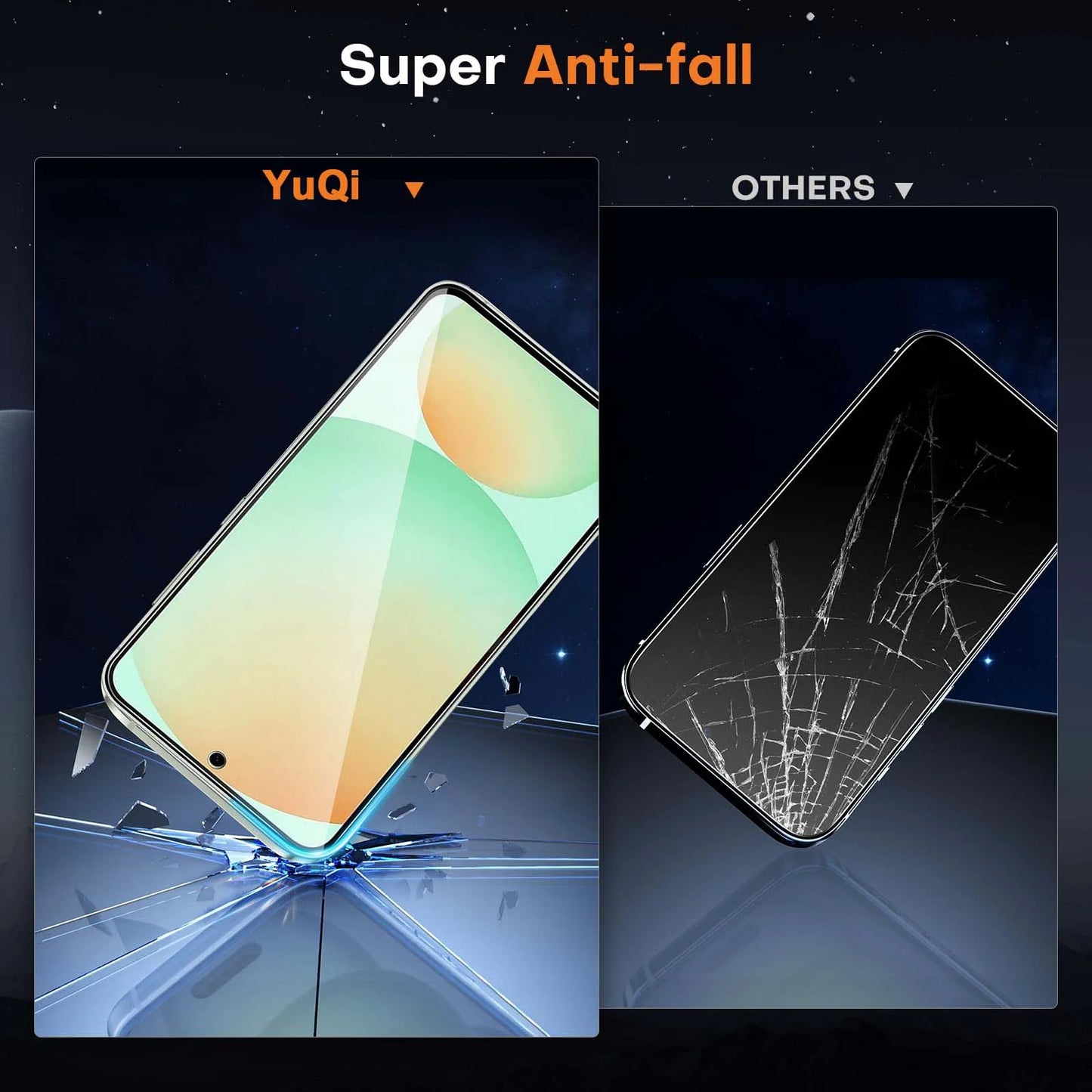 Screen Protector for Galaxy S24 FE 6.7 Samsung Tempered Glass Crystal HD 9H Transparent Anti Scratch Case Friendly High Aluminum