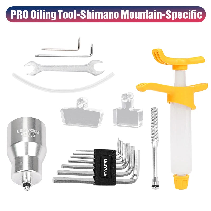 Lebycle MTB Road bicycle Alloy Bleeding kit for Shimano Brake Oil bleed Tool System Use Mineral Oil Brake Tools