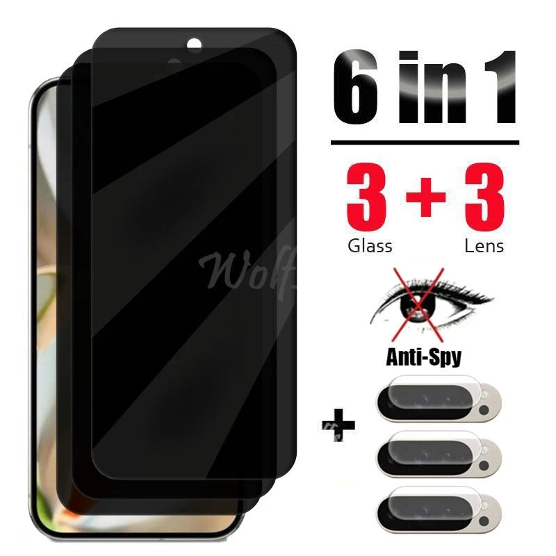Anti Spy Screen Protector For Google Pixel 9 Pro Glass Pixel 9 Pro XL Glass Privacy Peep Film Pixel 9 Pro Tempered Glass Film