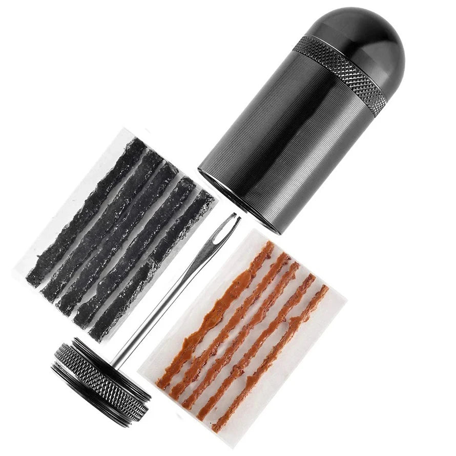 Tubeless Bike Tire Repair Tool Kit for MTB Road Bicycle Tyres Plug Insertion Tool for Fixing a Puncture or Flat Rubber Strip