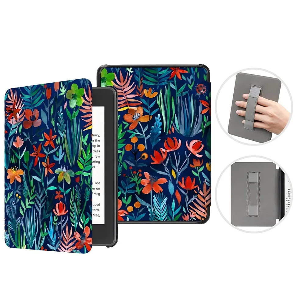 For Kindle 11th Generation 2024 Case 6'' with Hand Strap Kindle 6 inch Case Ebook C2V2L3 Auto Wake Sleep Cover PU Leather Funda