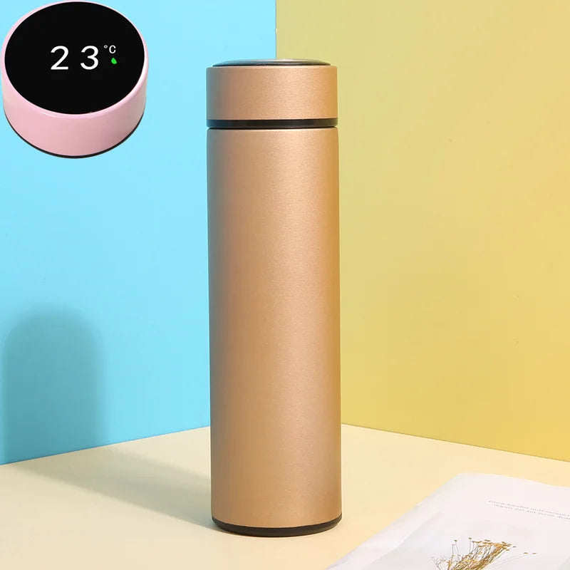 500ML Intelligent Insulation Cup Digital Display Temperature Cup 304 Stainless Steel Straight Cup Coffee Mug Thermal Tumbler