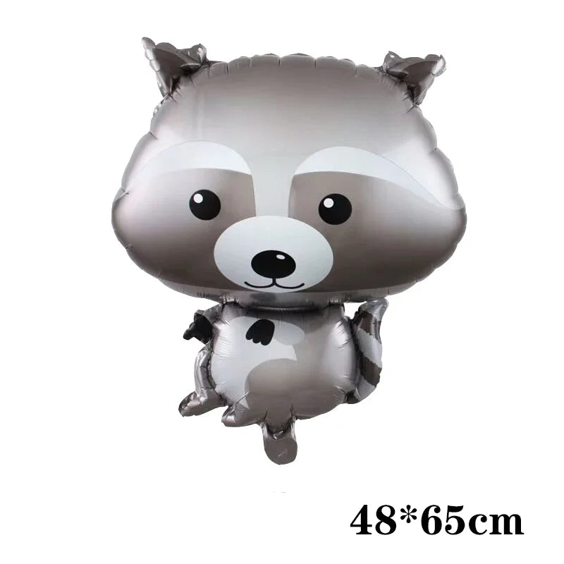 Cartoon Animal Rabbit Deer Foil Balloon Kids Gifts Birthday Party Jungle Animal Theme Decoration Squirrel Fox Bear Helium Globos
