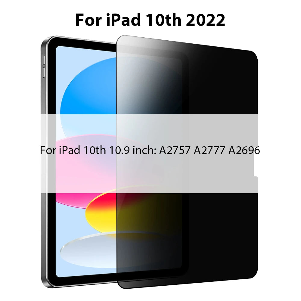 Privacy Glass For iPad Pro 12.9 11 13 2024 M4 M2 10th Gen Screen Protector For iPad Air 5 4 3 7th 8th 9th 10.2 Mini 6 10.5 Film
