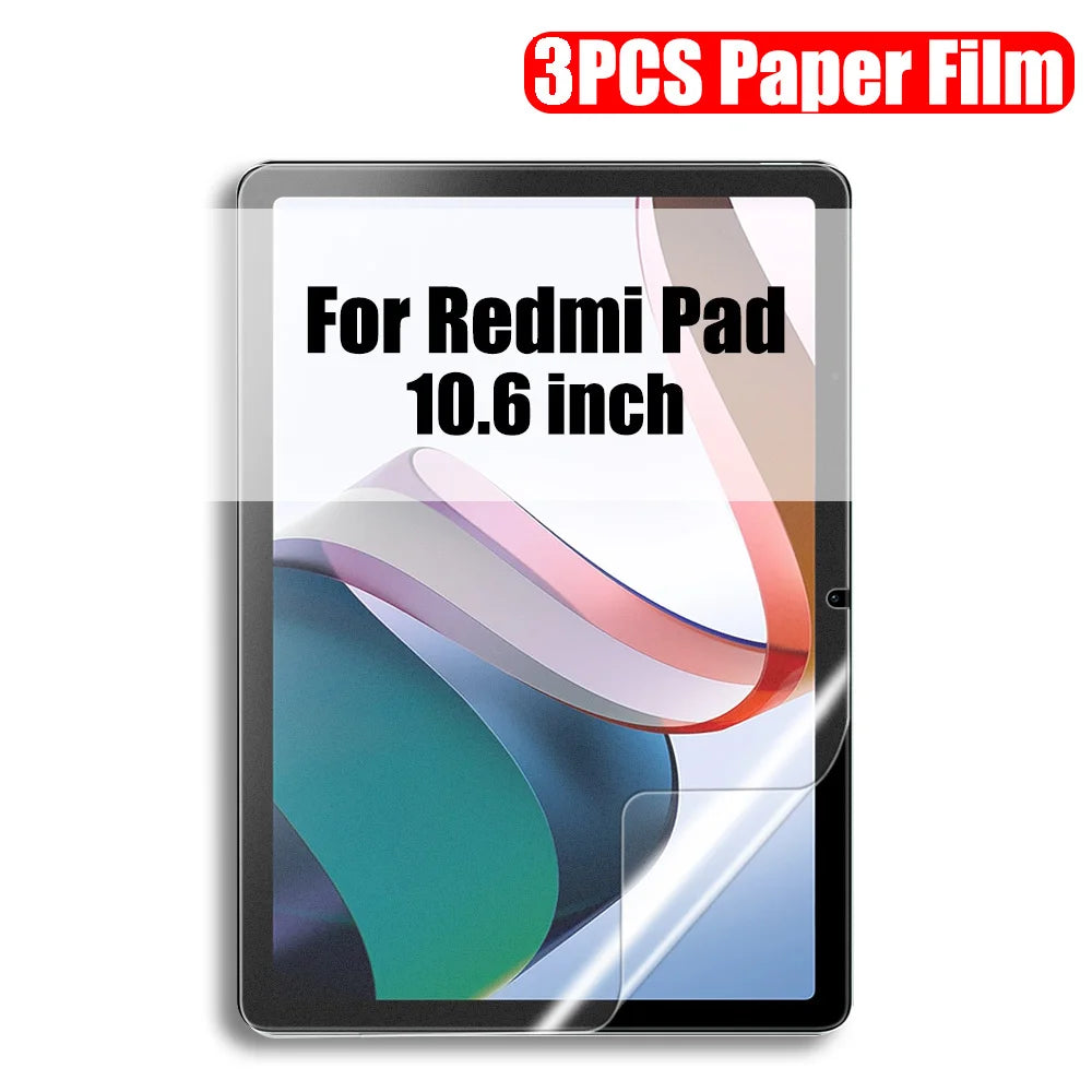 3Pcs Paper Feel Like Screen Protector For Xiaomi Pad 6 5 Pro 11 inch 6s Pro 12.4 Redmi Pad Se Tablet Matte Film No Glass