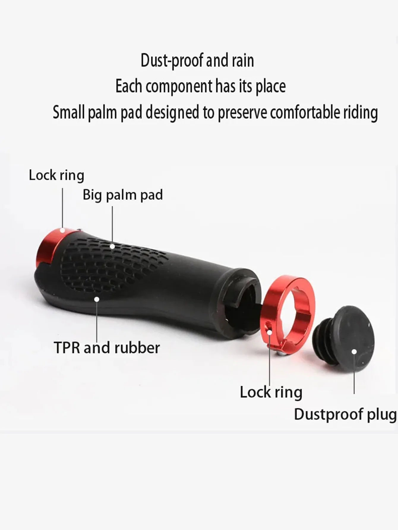 Anti Skid Rubber Bicycle Grips Mountain Bike Lock On Bicycle Handlebars Grips 2.5cm MTB Road Cycling Skid Proof Grips
