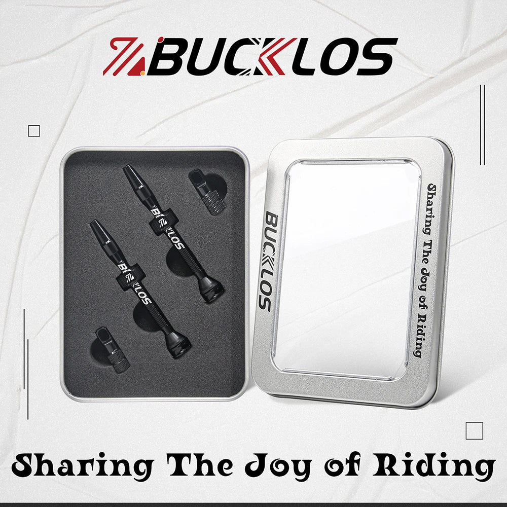BUCKLOS Bike Tubeless Valve 40MM 44MM 55MM 60MM Road Mountain Bicycle Presta Valves High Quality Tire Nipple MTB Accessories
