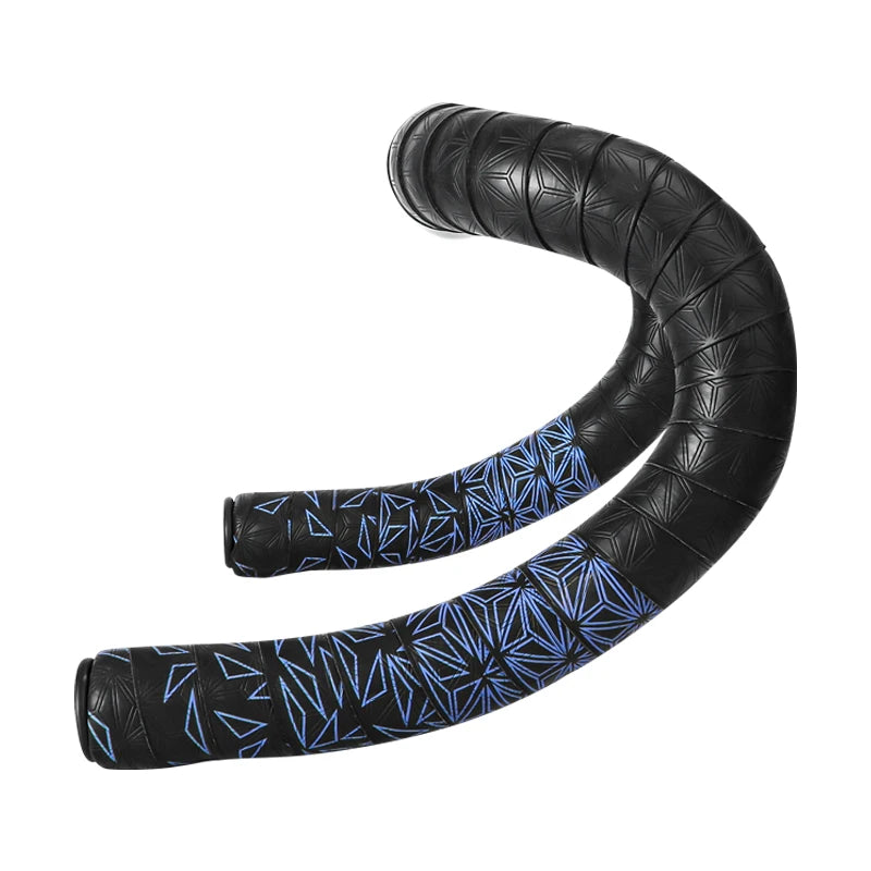 1 Pair Anti-Slip Road Bike Handlebar Tape PU Shock Handle Bar Tape w/ Bar End Plugs Bicycle PU Anti-Vibration Wrap Tape Bartape