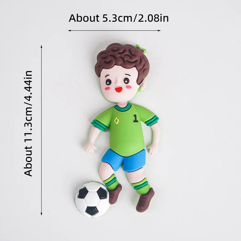 Football Boy Cake Decoration Football Field Player Doll Cupcake Top Happy Birthday Decoration Sports Children's Party Supplies