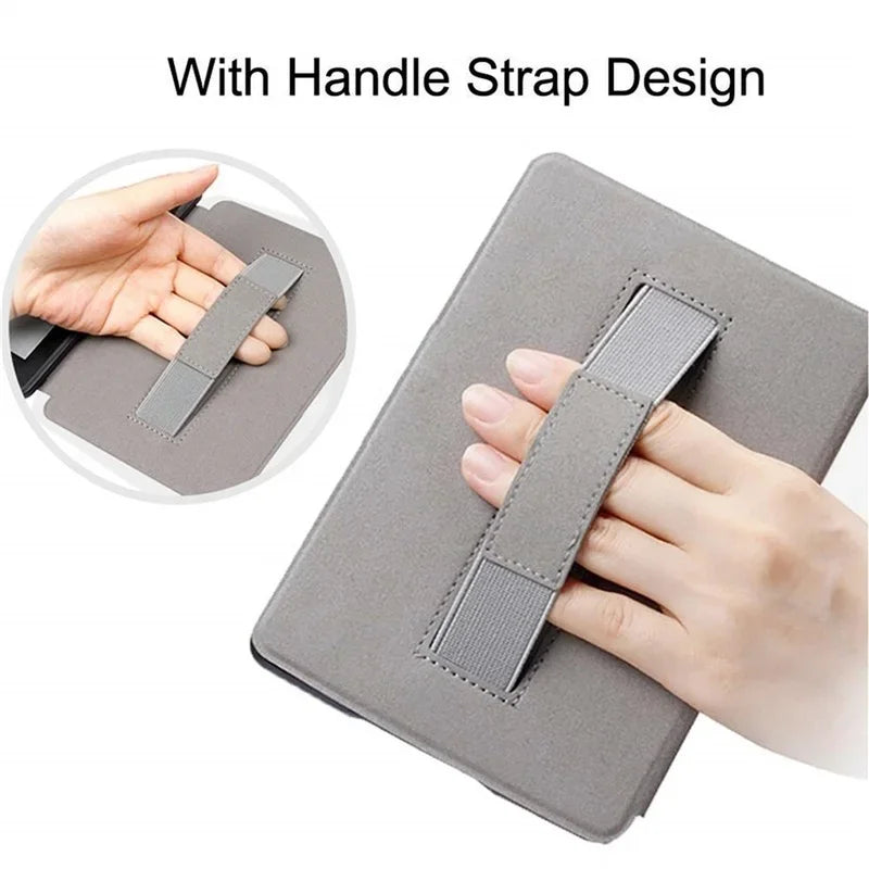 For Kindle 11th Generation 2024 Case 6'' with Hand Strap Kindle 6 inch Case Ebook C2V2L3 Auto Wake Sleep Cover PU Leather Funda