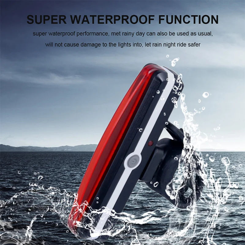 Bike Rear Light Highlight COB LED Tail Light Waterproof Bicycle USB Rechargeable Mountain Riding Cycling Tail Lamp Bicycle Parts