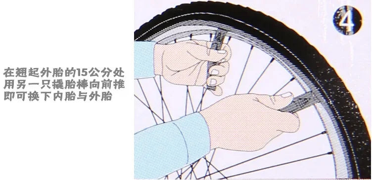 Bicycle Tyre Lever Tube Remover Tool Stainless Steel Bike Tire Opener Crow Bar MTB Road Cycling wheel Repair Tools Accessories