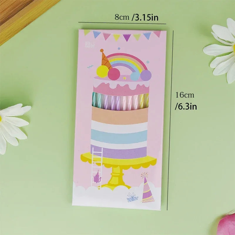 Birthday Candle Cake Baking Decoration Curve Rotating Curved Candle Romantic Party Colored Candle Multiple Style Choices