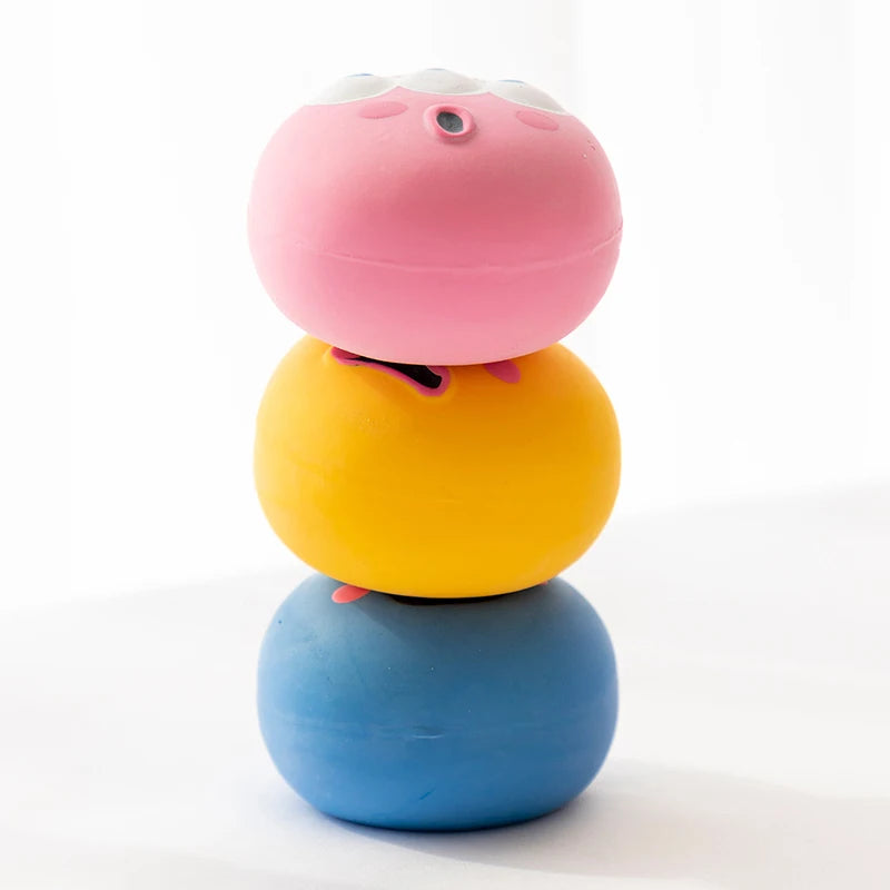 1-3PC Pet Squeaky Toys Pet Ball Toys Dog Chewing Rubber Ball Cleaning Tooth Dog Chew Toy For Dogs Bite Resistant Sounder Pet Supplies