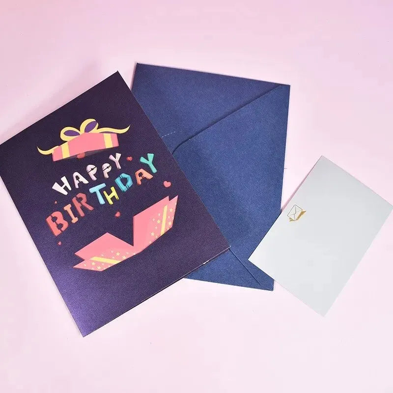 3D Pop-Up Cards Flowers Birthday Card Anniversary Gifts Postcard Maple Cherry Tree Wedding Invitations Greeting Cards