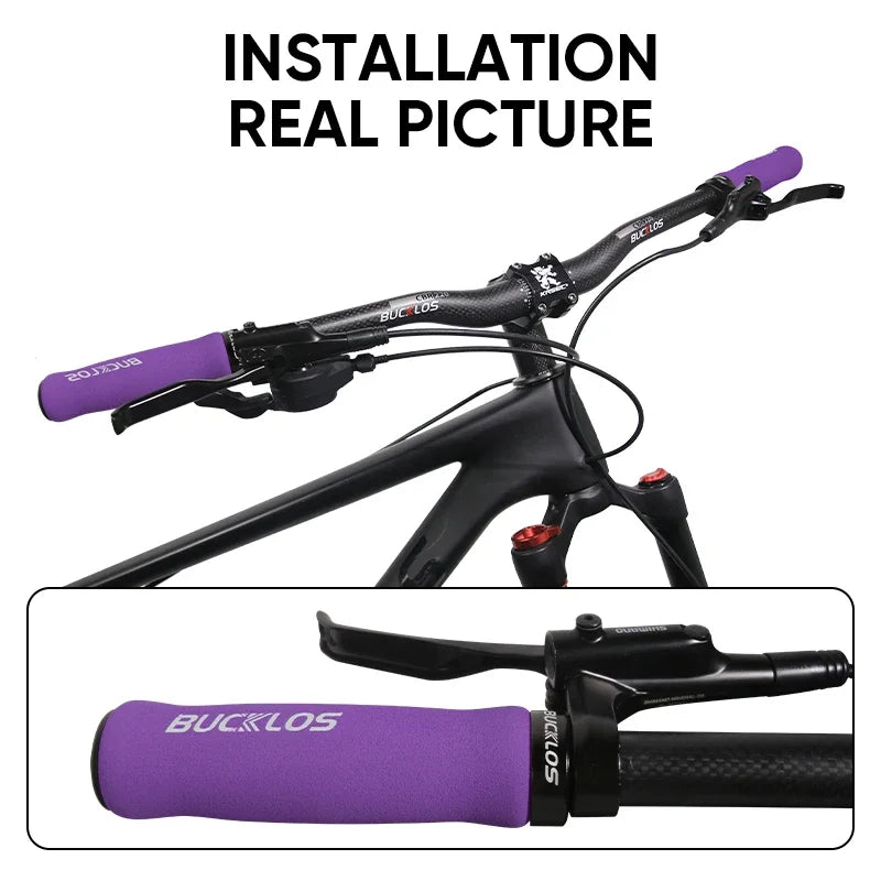 BUCKLOS Mtb Bicycle Grips Sponge Shock-absorbing Cycling Handlebar Sleeve Antislip Bike Handlebar Grip Comfort BMX Parts