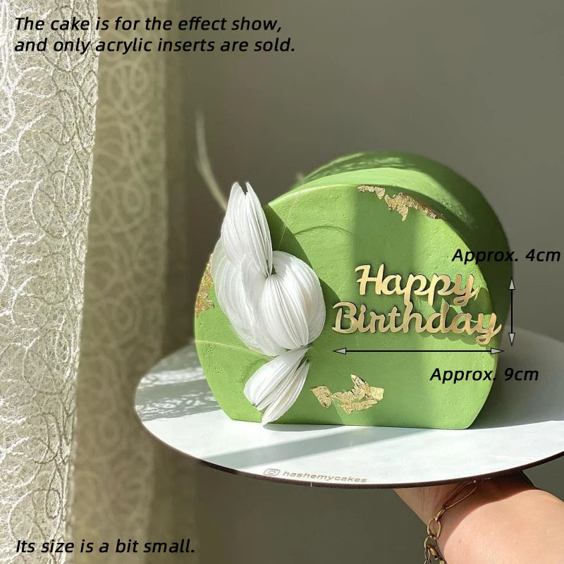 1/3/5pcs Acrylic Birthday Queen Gold Cake Topper Happy Birthday Party Sides Cake Decorations Accessories