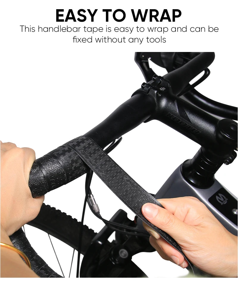 Bike Handlebar Tape EVA PU Road Bicycle Handlebar Tape Anti-slip Shock Absorption Cycling Wrap End Plug Bike Accessories