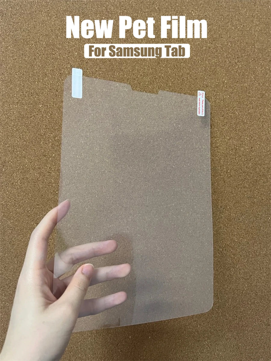 2pcs Pet Screen Protector For Samsung Galaxy Tab S7 Fe S9 Fe A9 Plus S6 Lite S7 S8 S9 A8 Plus Protective Clear Film No Glass