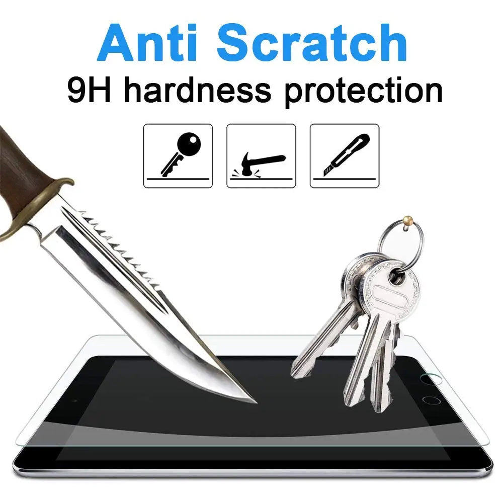 2PCS Tempered Glass Screen Protector for iPad 9 8 7 6 10 Air 5 4 3 2 Mini iPad 10.2 9.7 10. 5 10.9 11 New iPad Pro 2022 2021 20
