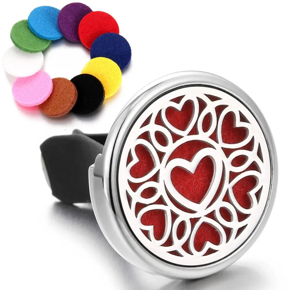 Tree Car Aromatherapy Diffuser Locket Car Clip Perfume Essential Oil Diffuser Car Vent Clip Air Freshener Purifier With Pads